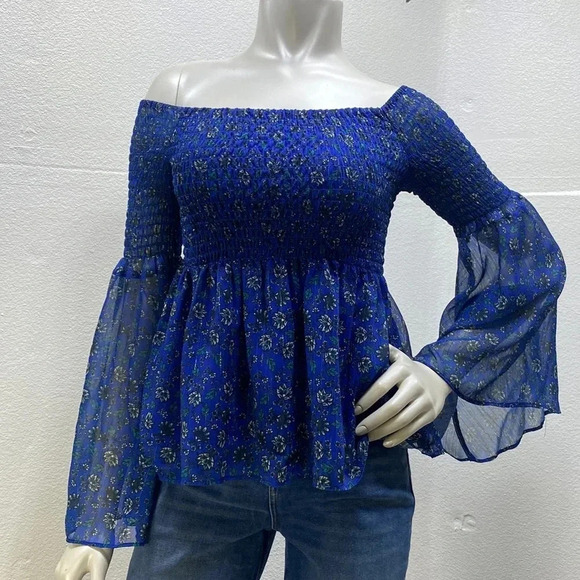 Sam Edelman Blue floral top - Picture 1 of 9